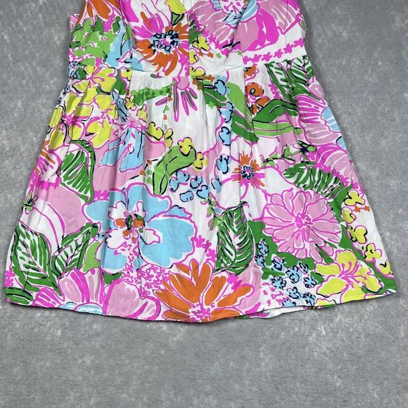 Lilly Pulitzer Pink Multicolored Floral V Neck Sleeveless Tank Women’s Size: S - Picture 4 of 12